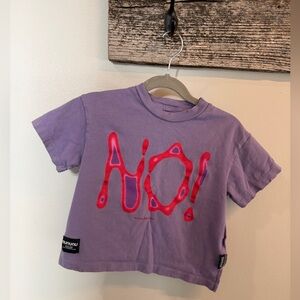 NUNUNU Toddler 2-3 2T 3T graffiti  NO Purple Tee Shirt
